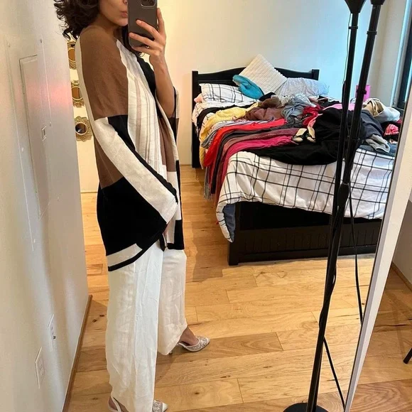 Charter Club Brown and Black Poncho - Picture 4 of 4